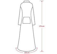 Carica l&#39;immagine nel visualizzatore della Galleria, Coperta per divano scozzese Coperta invernale calda morbida indossabile in pile ponderata con maniche Coperta TV lunga pigra in peluche spessa da viaggio