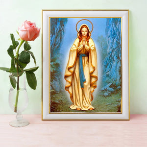 Peinture de diamant de la vierge marie, broderie 5d, point de croix, images religieuses en strass, Kit artisanal de mosaïque