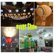 Laden Sie das Bild in den Galerie-Viewer, Kinder Junge Mädchen 1. Geburtstag Party Gefallen Faltende Heißluftballon Form Laterne Rosa Blau Hochzeit Taufe Dekor Hängende Papier Handwerk