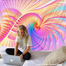 Carica l&#39;immagine nel visualizzatore della Galleria, Arazzo psichedelico Mandala appeso a parete Boho Decor Arazzi in stoffa da parete Arazzo Hippie Mandala Tappeto da parete