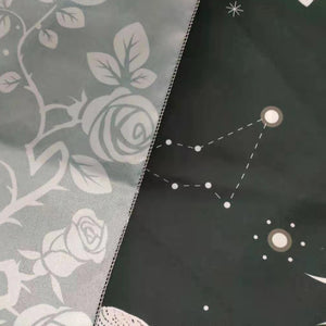 Kleiner Mond Sternenhimmel Blume Kuss Totenkopf Wandteppich Schwarz Hexerei Wandbehang Tuch Teppich Wandteppiche Decke Zimmer Home Decor