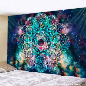 Tapiz de Mandala para colgar en la pared, alfombra de playa de arena, manta, tienda de campaña, colchón de viaje, tapices bohemios para dormir