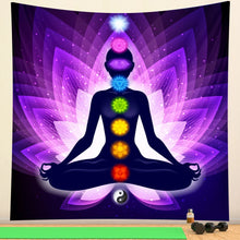 Load image into Gallery viewer, Indian Buddha meditation chakra tapestry wall decoration Mandala tapestry witchcraft Bohemian Hippie home decoration yoga mat