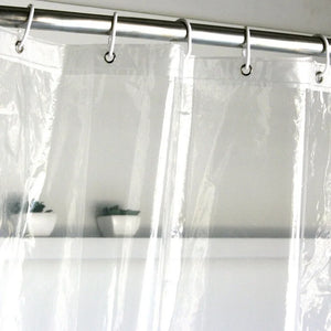 Rideau de douche Transparent imperméable en plastique blanc, doublure transparente pour salle de bain, moisissure, PEVA, maison de luxe avec crochets