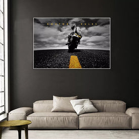 Schwarz-weißes Motorrad-Gp-Poster und Drucke, Motorradfahrer, Sport, Leinwandgemälde, Wohnzimmer, Wandkunst, Bild, Heimdekoration