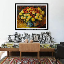 Cargar imagen en el visor de la galería, Hand-Painted Thick Bottle Flowers Oil Painting On Canvas,Modern Abstract Still Life Wall Art,Picture For Living Room,Home Decor