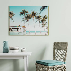 Pinturas interiores de paisaje de decoración escandinava, impresiones modernas para el hogar, arte de pared Tropical de playa de mar, imágenes en lienzo, póster nórdico