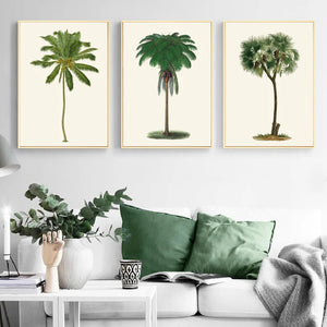 Ilustraciones Vintage de palmeras tropicales, carteles e impresiones de palmeras, cuadro sobre lienzo para pared botánico, imágenes para decoración del hogar