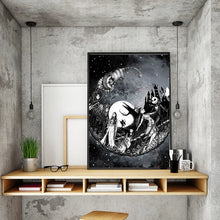 Загрузите изображение в программу просмотра галереи, Мультфильм Манж Хэллоуин Рождество аниме Джек и Салли Холст Картина Плакат Настенная картина Гостиная Домашний Декор Куадрос