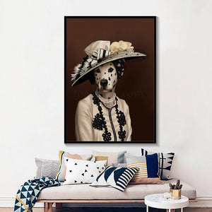 Cuadro sobre lienzo para pared de perro mascota clásico de dibujos animados restaurando maneras antiguas carteles de animales impresiones cuadros de salón sin marco