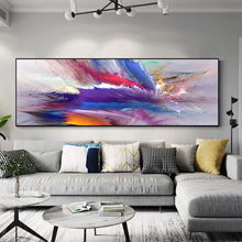 Load image into Gallery viewer, Larger Size Abstract Blue Purple Cloud Posters  Picture Wall Art Canvas Painting For Living Room Home Decor No Frame