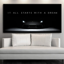 Charger l&#39;image dans la galerie, Décoration de la maison, citation de réussite, affiche de motivation, image imprimée, Art mural HD, voiture inspirante, Style nordique, peinture sur toile, décor