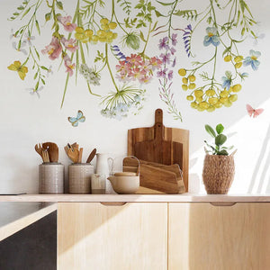Ручная роспись цветы одуванчика для гостиной спальни декор стен мебель декоративные наклейки растения настенные наклейки художественные фрески DIY