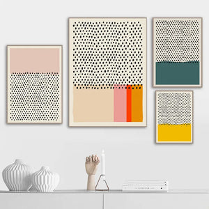 Abstrakte Farblinien-Wandkunst, Leinwandgemälde, minimalistischer Stil, geometrisches Bild, Poster und Druck, Galerie, Wohnzimmer, Heimdekoration