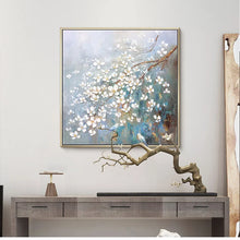 Laden Sie das Bild in den Galerie-Viewer, Beaautiful Plum blossom flowers picture pure handmade acrylic oil painting on canvas for living room sofa bedroom no framed