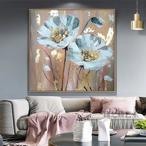 beautiful pictures of flowers for home wall decoration Handmade canvas oil painting acrylic poster for living room sofa bedroom