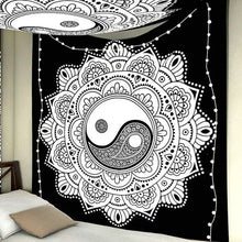 Laden Sie das Bild in den Galerie-Viewer, Weißer Mandala-Wandteppich, Hippie-Wandbehang, böhmische Tagesdecke, Sofabezug, Dekor, Mandala, DIY-Haus