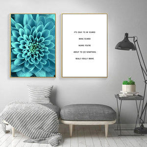 Nordic Decoration Poster and Prints Life Quote Flower Sea Landscape Wall Art Canvas Painting Decorative Picture Home Decor