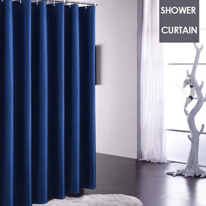 Weiße Duschvorhänge, einfarbig, Badezimmer-Vorhang, Polyester-Stoff, verdickt, wasserdicht, schimmelfest, Trennwand, Bad-Vorhang