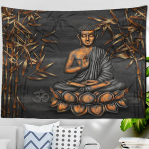 Tapiz de Buda para colgar en la pared, meditador, siete chakras, estilo indio bohemio, Mandala, Tapiz Hippie, decoración del hogar