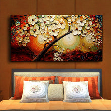 Carica l&#39;immagine nel visualizzatore della Galleria, Lucky Life Flower Tree Landscape Wall Art Canvas Poster e stampe scandinave Immagine moderna da parete per soggiorno