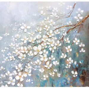 Beaautiful Plum blossom flowers picture pure handmade acrylic oil painting on canvas for living room sofa bedroom no framed