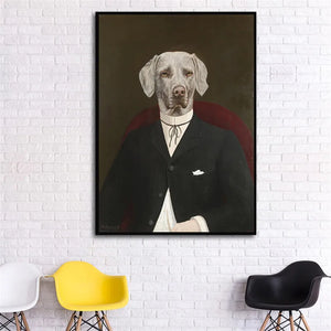 Cuadro sobre lienzo para pared de perro mascota clásico de dibujos animados restaurando maneras antiguas carteles de animales impresiones cuadros de salón sin marco