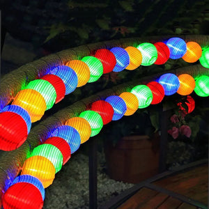 Thrisdar 6,5 m 30 LED Outdoor Garten Laterne Ball Solar Licht Garten Terrasse Urlaub Weihnachten Laterne Solar Fee Lichterkette