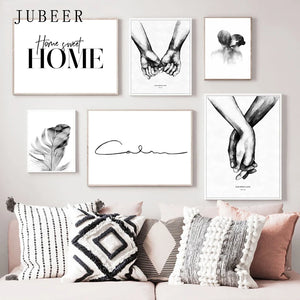 Cuadro sobre lienzo para pared minimalista nórdico, póster impreso, imágenes artísticas en blanco y negro para decoración del hogar y la sala de estar