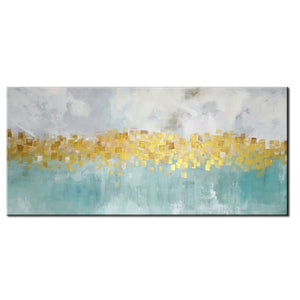 Handmade beautiful gold oil painting home decoration Abstract landscape Canvas Hand-painted Wall Art for living room no framed