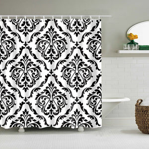 Rideau de douche imperméable Mandala fleur imprimé rideau de bain tissu Polyester géométrique maison bain décor rideaux avec 12 crochets