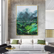 Carica l&#39;immagine nel visualizzatore della Galleria, Mintura Wall Pictures for Living Room,Home Decoration Handpainted Rich Texture Modern Abstract Art Thick Oil Paintings on Canvas