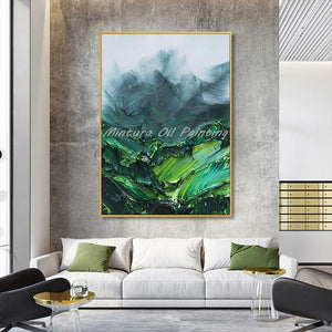 Mintura Wall Pictures for Living Room,Home Decoration Handpainted Rich Texture Modern Abstract Art Thick Oil Paintings on Canvas