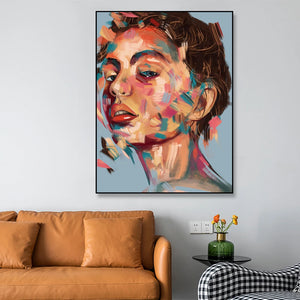 Abstract Wall Paintings Posters Wall Art Canvas Prints Paintings Sexy Women Portrait Picture for Living Room Home Decor No Frame