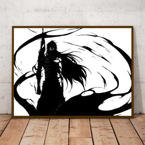 Affiche murale de dessin animé japonais Ho Bleach Kurosaki Ichigo, toile d'art, images murales pour garçon, chambre d'enfants, décoration de salon et de chambre à coucher