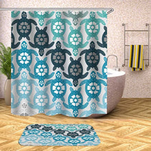 Load image into Gallery viewer, Tropical Fish Shower Curtain Undersea Turtle Waterproof Bath Curtains for Bathroom Bathtub Bathing Cover Large Wide 12pcs Hooks