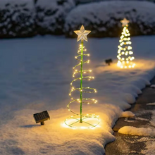 Carica l&#39;immagine nel visualizzatore della Galleria, Lampada solare da giardino per albero di Natale con supporto per lampada da terra a LED da giardino String Saterproof IP65 Lanterna a stella Luce decorativa