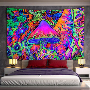 Psychedelic Mushroom  Mandala Tapestry Wall Hanging Bohemian Gypsy Psychedelic Tapiz Witchcraft Tapestry