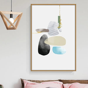 Lienzo artístico para pared, impresión de bloque de Color, póster abstracto geométrico, cuadro de pintura decorativa, decoración para sala de estar de estilo nórdico moderno