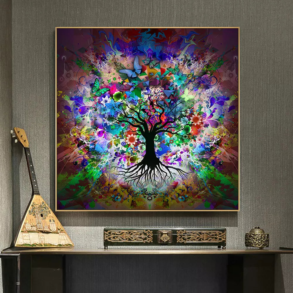 Tree of life by Gustav Klimt Scandinavian Landscape Wall Art Canvas Poster and Prints Abstract Art Picture for Living Room Decor