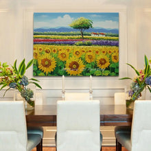Carica l&#39;immagine nel visualizzatore della Galleria, Mintura Hand-Painted Thick Sunflower Oil Painting On Canvas,Handmade Landscape Wall Art,Pictures For Living Room,Home Decoration