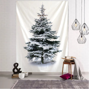 New Year Christmas Tree Tapestry Ornament Wall Hanging Tapestry Carpet Xmas Home Deocr Yoga Pad Bedspread Beach Mat Gift Woven