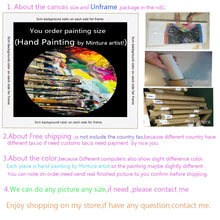 Carica l&#39;immagine nel visualizzatore della Galleria, Mintura Handpainted Abstract Thick Texture Ballet Dancer Oil Painting On Canvas,Wall Art,Picture For Living Room,Home Decoration