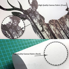 Cargar imagen en el visor de la galería, Póster personalizado con nombre del bebé, arte de pared de habitación de niña, pintura en lienzo de dibujos animados, decoración de imágenes de conejo, ciervo, zorro y seta