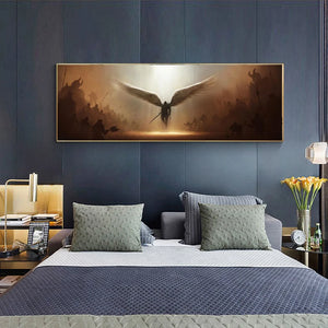 El Arcángel de la justicia Tyrael, lienzo de pared, pintura artística, póster artístico de pared e impresión, imagen artística de pared para decoración del hogar y sala de estar