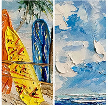 Laden Sie das Bild in den Galerie-Viewer, Decoracion hogar moderno beautiful scenery wall painting thick oil Hand drawn abstarct sea landscape canvas picture for bedroom