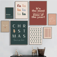 Загрузите изображение в программу просмотра галереи, Рождественские постеры и принты, рождественские цитаты, настенная живопись на холсте, картины с праздником, декор для комнаты, украшение для дома