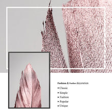 Carica l&#39;immagine nel visualizzatore della Galleria, Scandinavo simbolo dell&#39;amore poster rosa fiore piuma stile nordico arte della parete stampa su tela pittura moderna decorazione del soggiorno