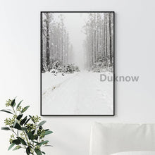 Carica l&#39;immagine nel visualizzatore della Galleria, Sci Montagna Stampa Fotografia in bianco nero Arte della parete Tela Pittura Immagine Amante dello sci Regalo Poster Decorazione domestica moderna nordica