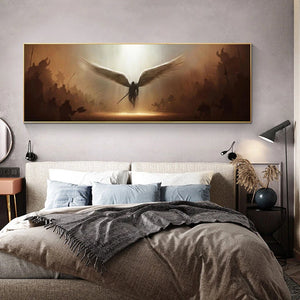 El Arcángel de la justicia Tyrael, lienzo de pared, pintura artística, póster artístico de pared e impresión, imagen artística de pared para decoración del hogar y sala de estar